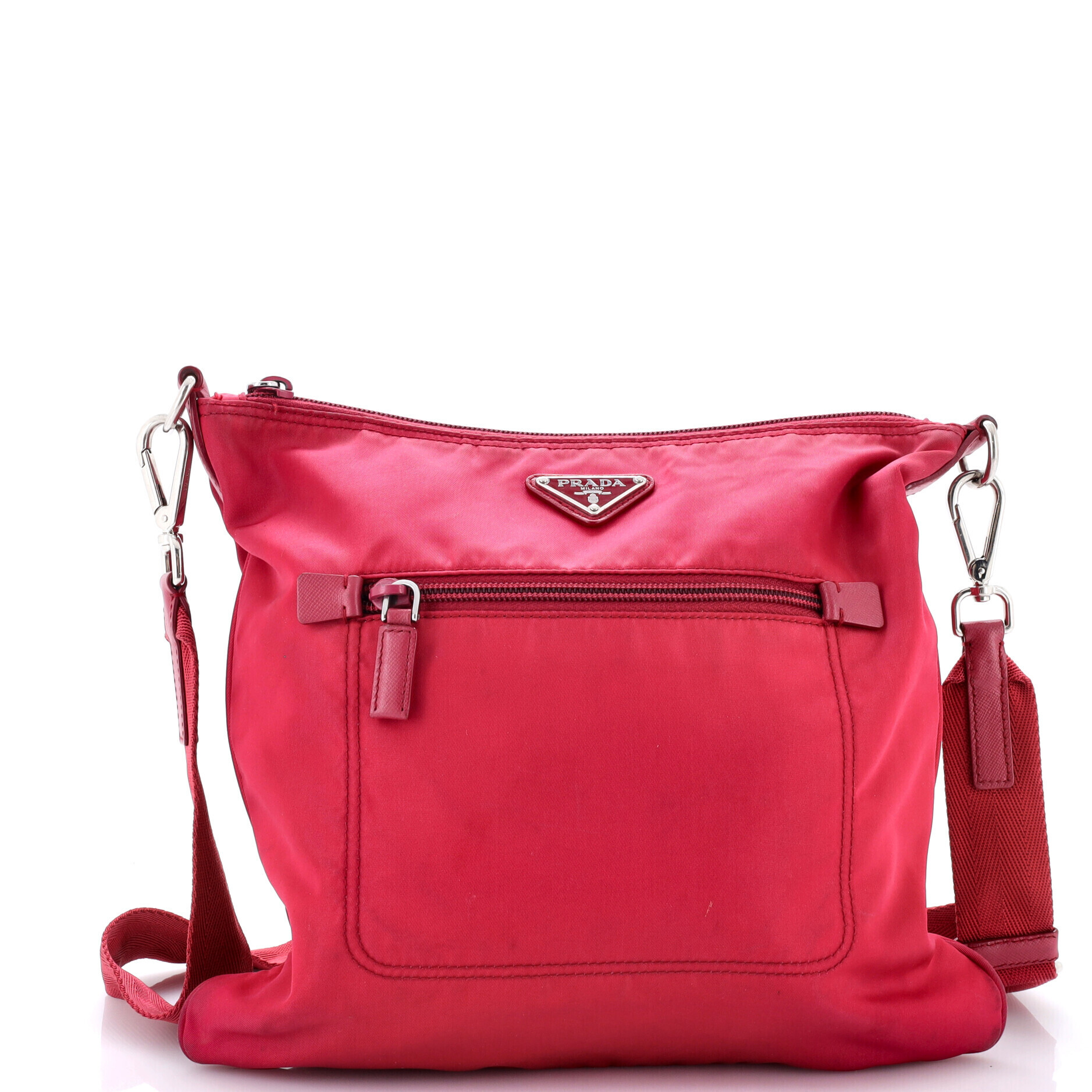 Prada Medium Front Pocket Messenger Bag Tessuto